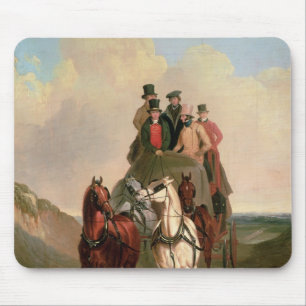 A Coach and Four on an Open Road Mouse Mat