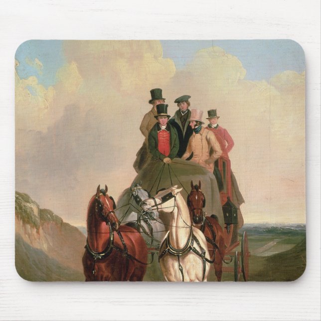 A Coach and Four on an Open Road Mouse Mat (Front)