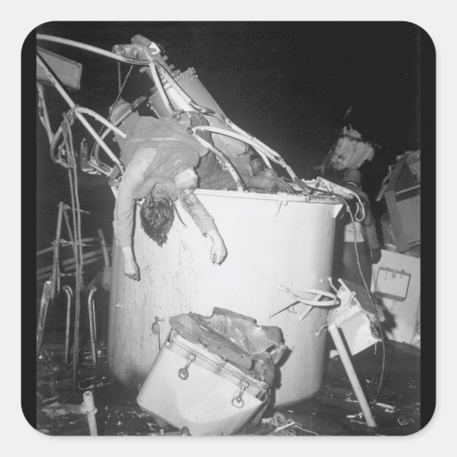 A Coast Guard seaman died at his battle_War Image Square Sticker (Front)