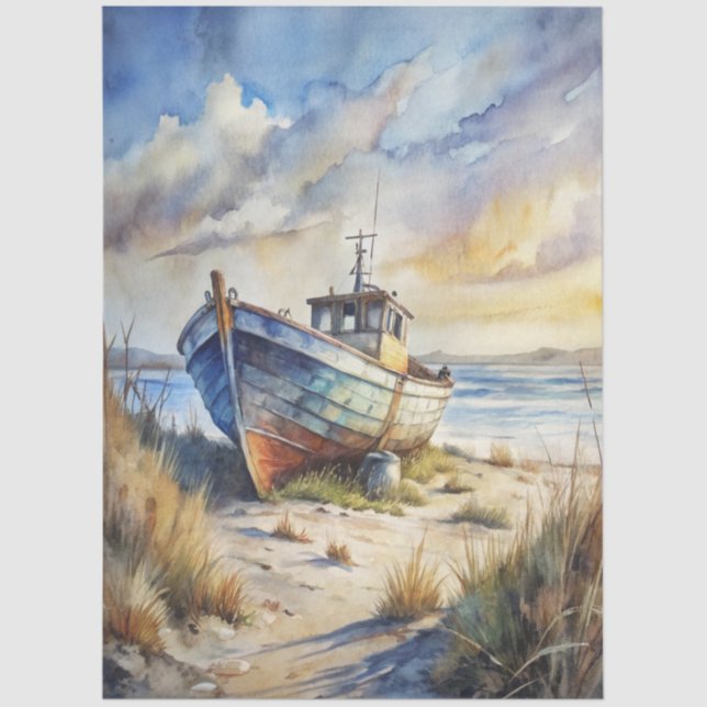 A Coastal Series Design 76 Tissue Paper (Front)