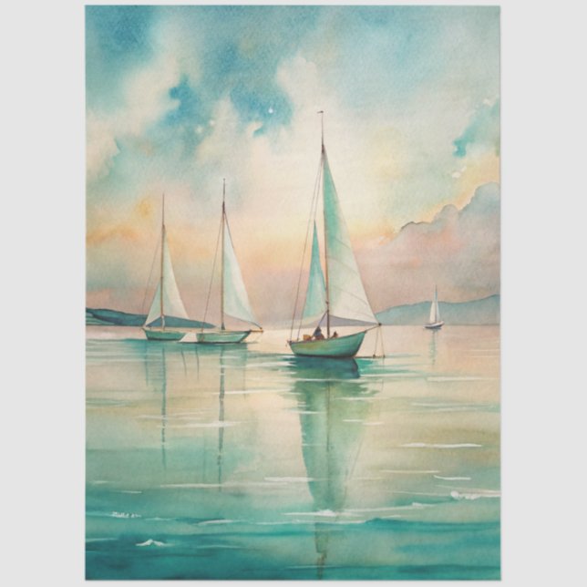 A Coastal Series Design 81 Tissue Paper (Front)