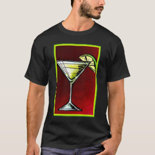 A Cocktail Drink in a Martini Glass with Lime T-Shirt