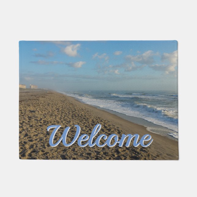 A Cocoa Beach Morning Welcome Doormat (Front)