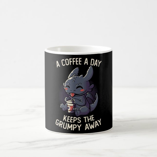 A Coffee a Day Keeps The Grumpy Away Funny Cute Mug (Center)