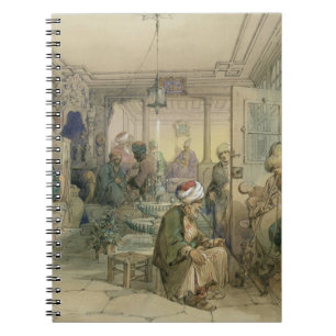 A Coffee House, Constantinople, 1854 (pen & ink & Notebook