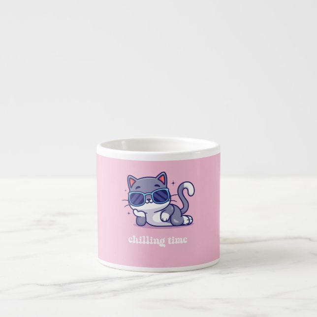 A  coffee mug Chiiling time (pink) (Front)