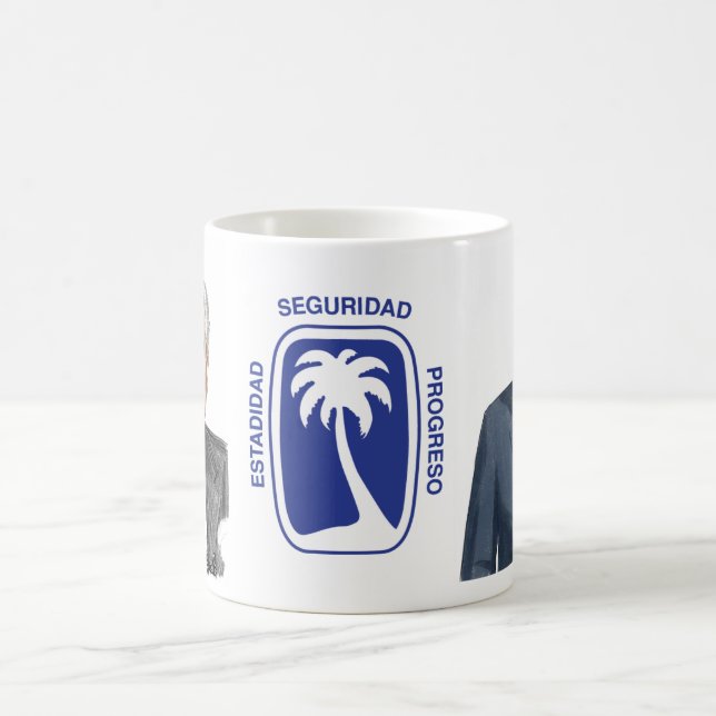 A coffee with Carlos Romero Barceló Mug (Center)