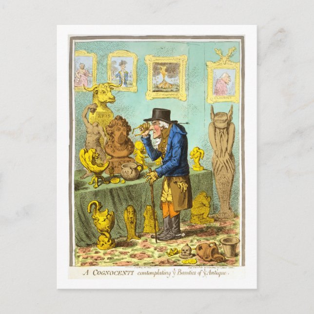 A Cognocenti contemplating Postcard (Front)