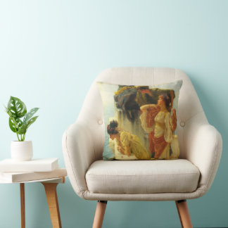 A Coign Of Vantage by Sir Lawrence Alma-Tadema Cushion