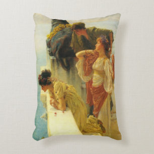 A Coign Of Vantage by Sir Lawrence Alma-Tadema Decorative Cushion