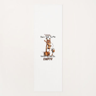 A Cold Giraffe With A Cup Of Coffee Yoga Mat