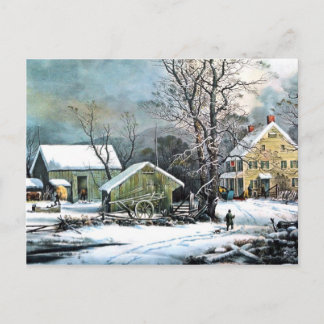 A Cold Morning - Art Poscard Postcard