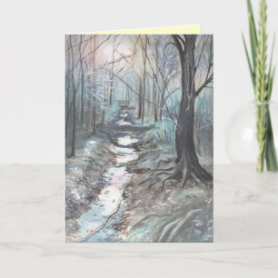 a cold winters day holiday card