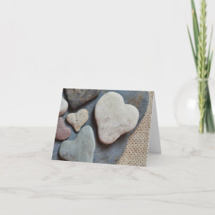 A collection of Heart Shaped Rocks Card