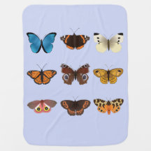 A collection of nine butterflies