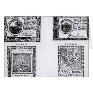 A colonial six dollar bill