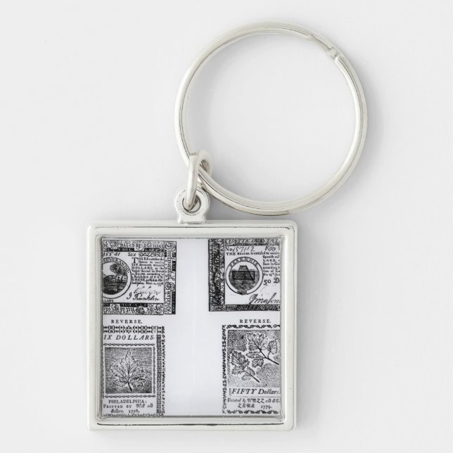 A colonial six dollar bill key ring (Front)