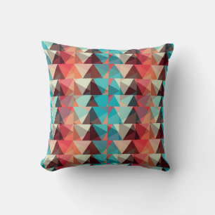 A colorful abstract pattern cushion