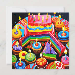 A colorful birthday invitation