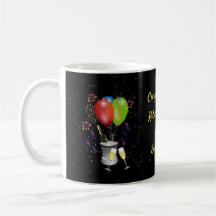 A Colorful Congratulations Engagement Coffee Mug