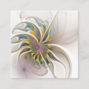 A colorful fractal ornament. Abstract Flower art Appointment Card