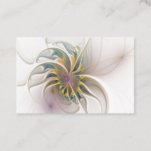 A colorful fractal ornament. Abstract Flower art Appointment Card