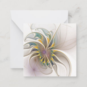 A colorful fractal ornament. Abstract Flower art Card