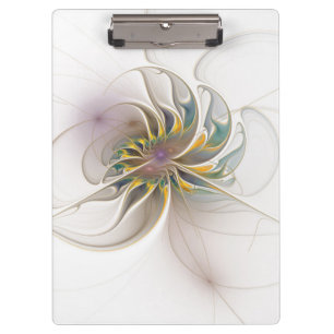 A colorful fractal ornament. Abstract Flower art Clipboard