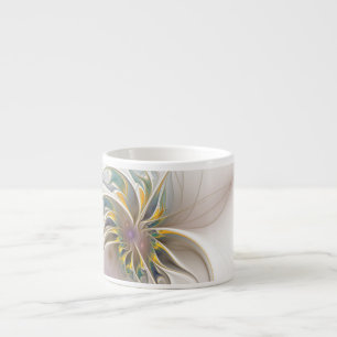 A colorful fractal ornament. Abstract Flower art Espresso Cup