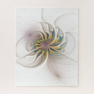 A colorful fractal ornament. Abstract Flower art Jigsaw Puzzle