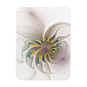 A colorful fractal ornament. Abstract Flower art Magnet