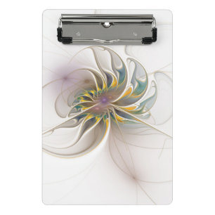 A colorful fractal ornament. Abstract Flower art Mini Clipboard