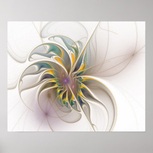 A colorful fractal ornament. Abstract Flower  Poster