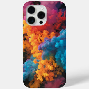 A colorful modern powderpuff color of orange, red, iPhone 15 pro max case