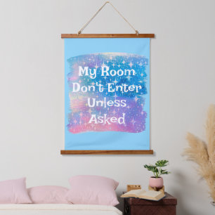 A Colorful Wooden Framed Personalized Hanging Tapestry