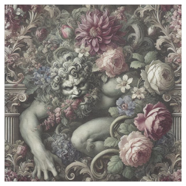 A Colossal Comedy – Gothic Statement Tile Fabric (Swatch)