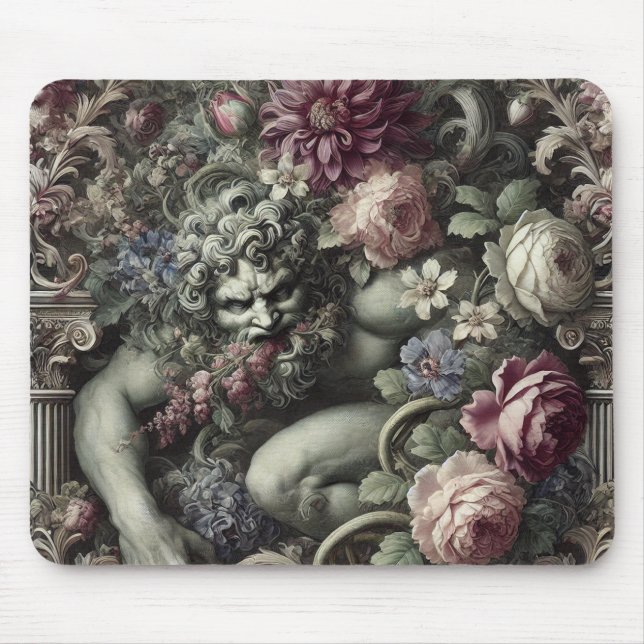 🎭 A Colossal Comedy – Gothic Victorian Mouse Mat (Front)
