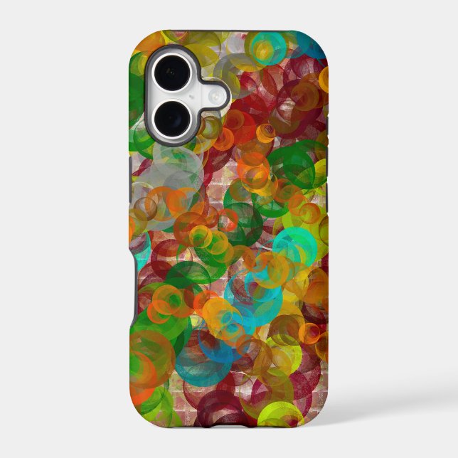 A Colourful Abstract Brick and Bubbles Modern  (Back)