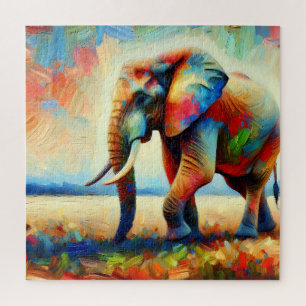 A Colourful Abstract Elephant Jigsaw Puzzle