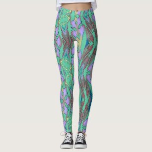 A colourful abstract patten "Ratti_Creative_Arts" Leggings