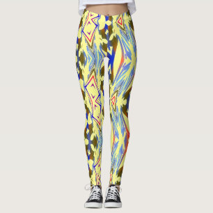 A colourful abstract patten "Ratti_Creative_Arts" Leggings