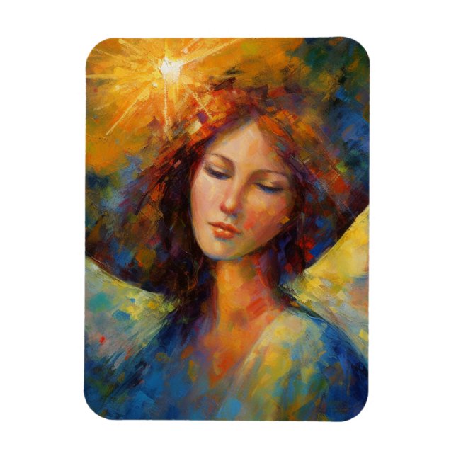 A Colourful Angel Glows Magnet (Vertical)