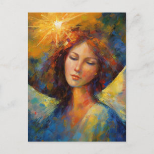 A Colourful Angel Glows Postcard