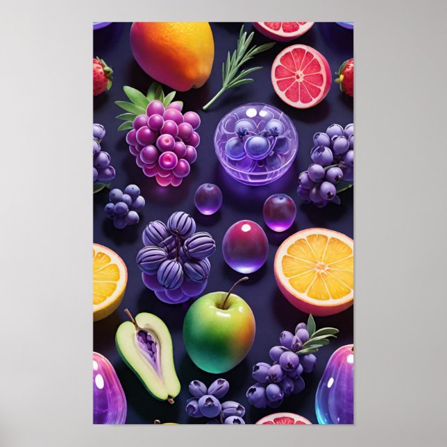 A Colourful Assortment of Fruits Poster (Front)