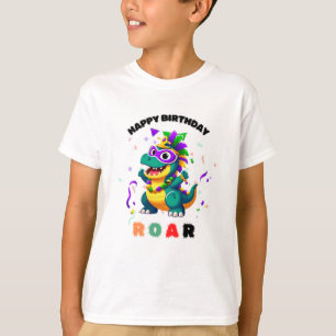 A Colourful Card Featuring a Cartoon Dragon T-Shir T-Shirt