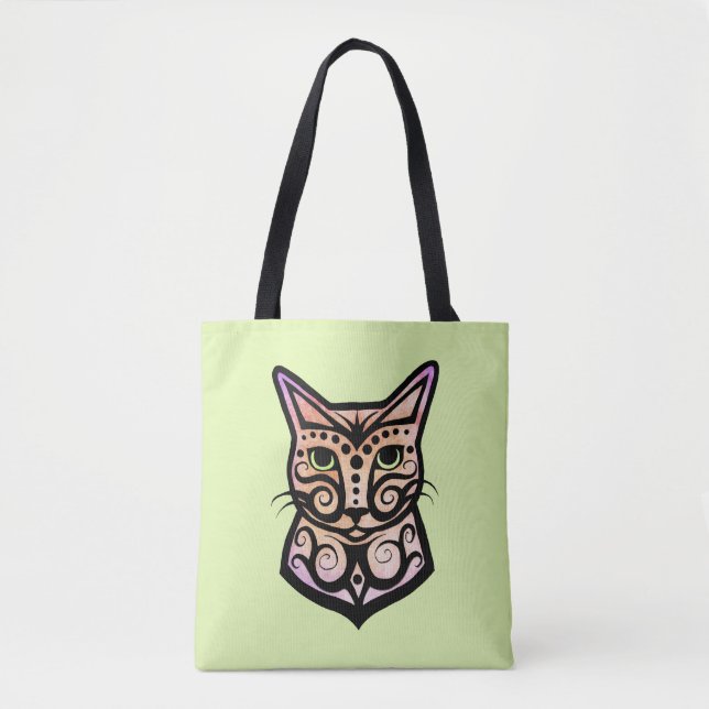 A Colourful Cat #1 Tote Bag (Front)
