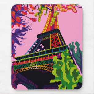 A Colourful Celebration of the Eiffel Tower Mouse Mat