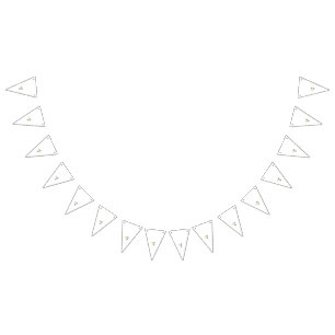 A colourful clip art of a wildflower with detailed bunting 