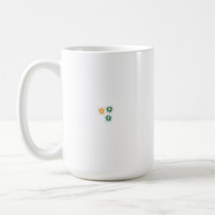 A colourful clip art of a wildflower with detailed coffee mug
