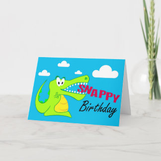 A Colourful Crocodile Fun Happy Birthday Card